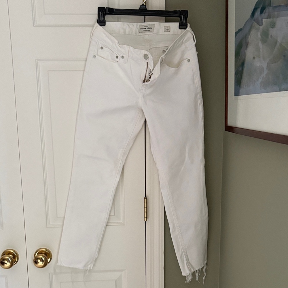 Lucky Brand Women's Cropped White Jeans